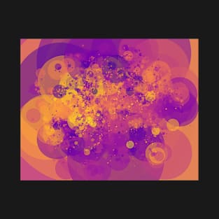 My happy bubbles pattern in orange and purple T-Shirt