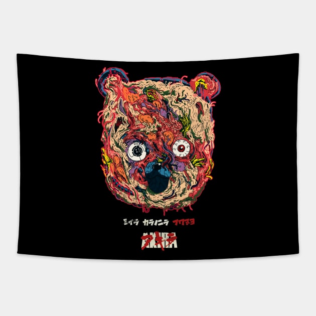 Akira Bear Tapestry by GiGiGabutto