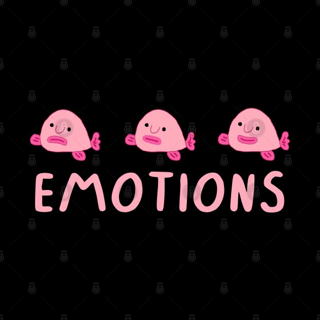 Blobfish emotions happy sad faces world by FindYourFavouriteDesign