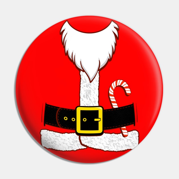 Santa Yourself - Funny Christmas Santa Claus Costume Pin by ChattanoogaTshirt