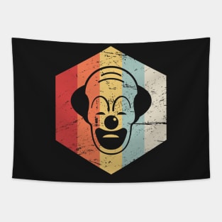 Retro Vintage Creepy Clown Icon Tapestry