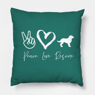 Peace Love Rescue Pillow