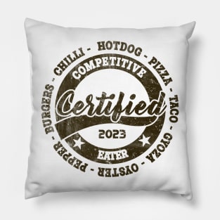Competitive Eating Design 2 Dark Print Pillow
