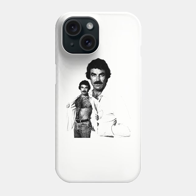 Vintage Tom Selleck Phone Case by SID FANS PROJECT