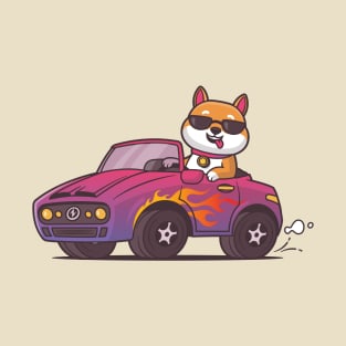 Dog Driving a Car T-Shirt