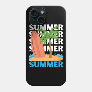 Hello summer sunset Beach summertime Adventure travel lover palm tree sun Phone Case