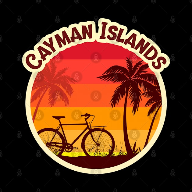Cayman Islands Sunshine in a Beach with a Lonely Palm Tree and Bicycle T-shirt by AbsurdStore