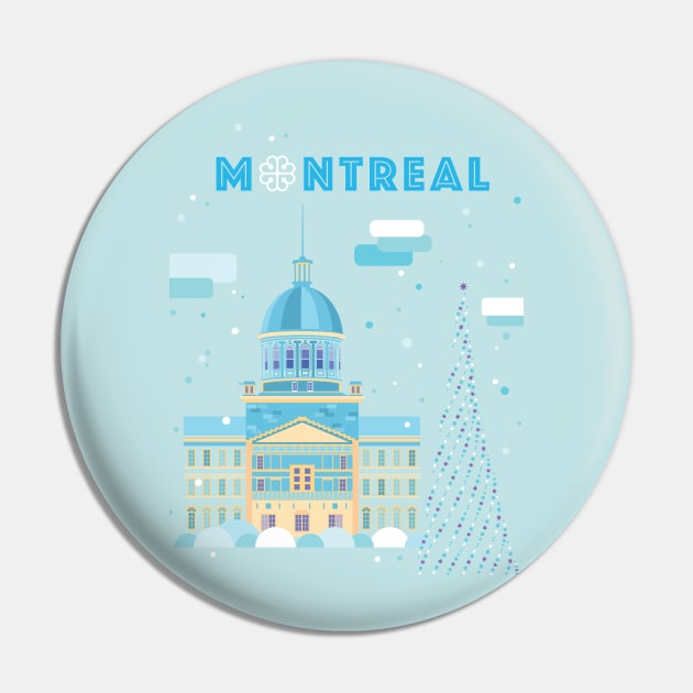 Montreal - Bonsecours Market Pin by aglomeradesign