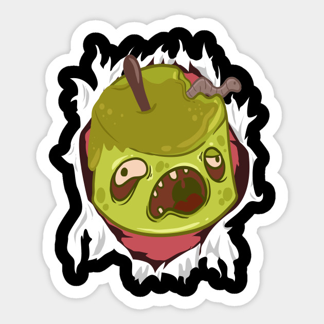 Funny Halloween Zombie Food Torn Halloween Autocollant Teepublic Fr