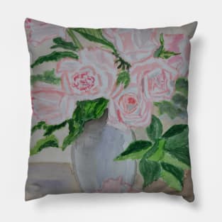 Roses in a vase Pillow