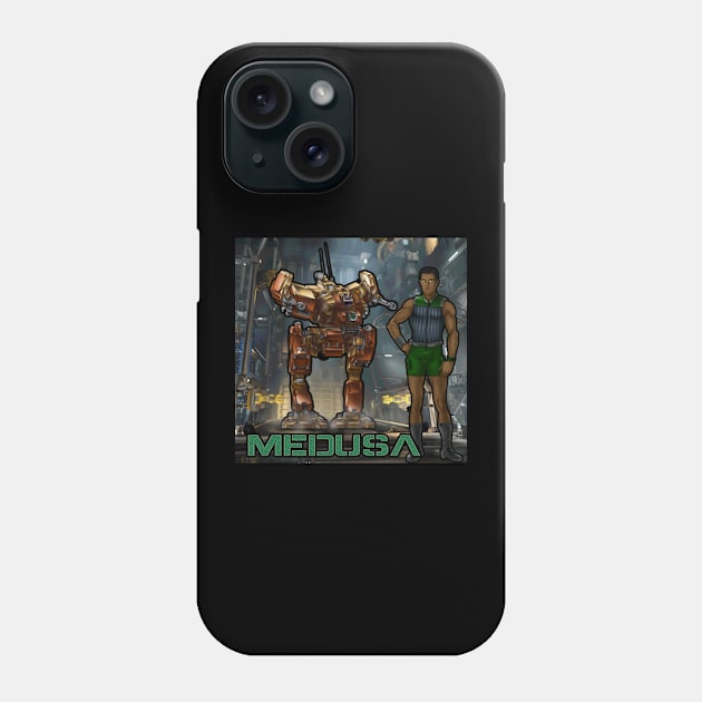 Medusa and his LCT-1V Locust scout mech Phone Case by Oswald's Oddities