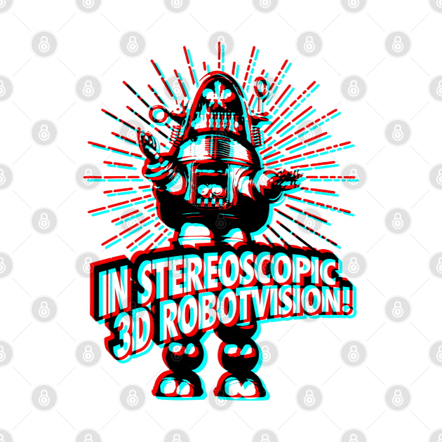 Retro 3D Glasses Style - Robby the Robot by KERZILLA