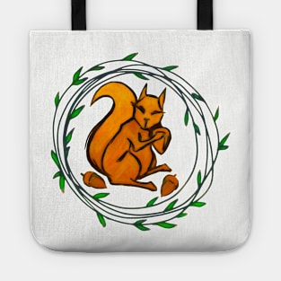 Autumn Squirrel Tote