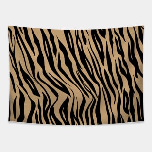 Black and Cream Tiger Safari Print Tapestry