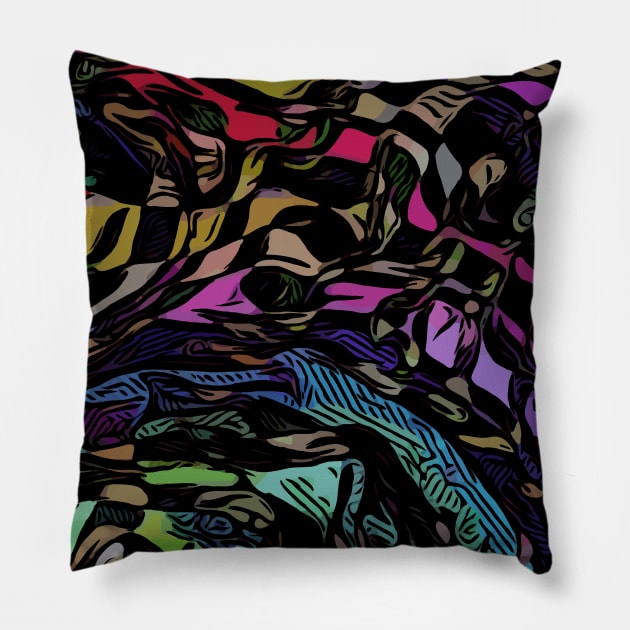 Abstract Cartoon Pattern Art Print Pattern Design Pillow by Pattern Plans