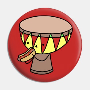 Djembe Eating a Hotdog Pin