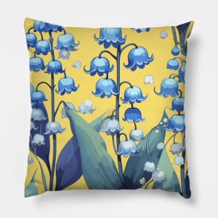 Lily of The Valley on Yellow Pillow