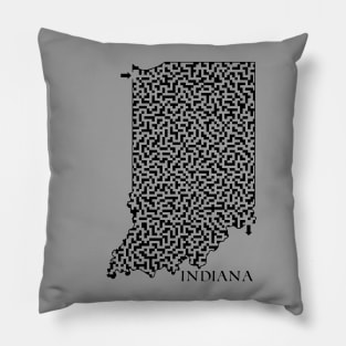 Indiana State Outline Maze & Labyrinth Pillow