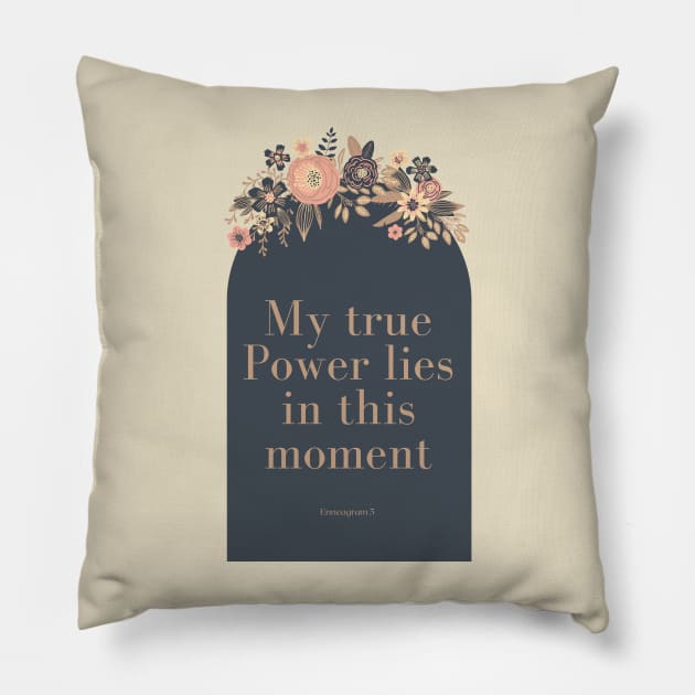 Enneagram 5 Self Love Affirmation Quote Pillow by NostalgiaUltra