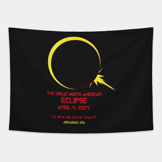 Eclipse 2024 Arkansas, USA Tapestry by In-Situ