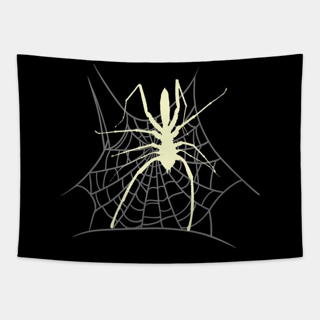 Spider Spider Web Grusel Halloween Animals Tapestry by Foxxy Merch