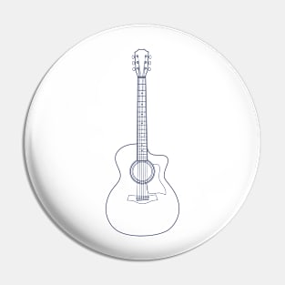 Auditorium Style Acoustic Guitar Outline Pin