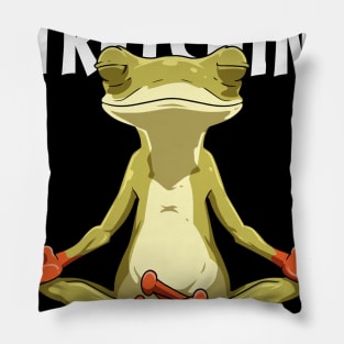 Yoga Frog Meditation - More Stretching Less Stressing Pillow