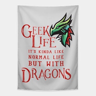 Geek Life With Dragons Tapestry