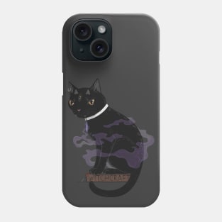 Three-Eyed Cat Practicing Witchcraft: Lesson I (Dark) Phone Case