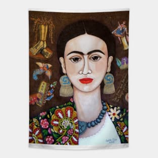 Frida thoughts Tapestry