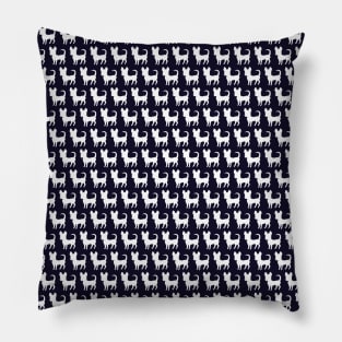 Chihuahua silhouette print (mini) navy blue Pillow