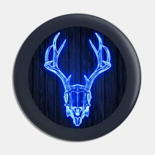 The neon blue Space-Deer Pin