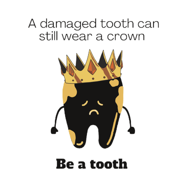 Damaged Tooth Wearing a Crown by Mavericko