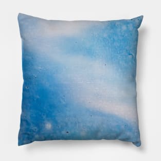 Fluid Blue Abstract Painting Pillow