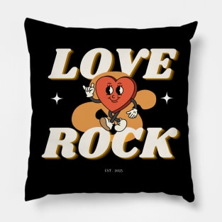 Heartbeat Harmony: Love & Rock Tee Pillow