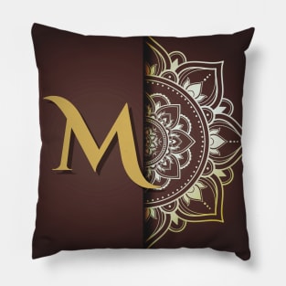 M – Mandala Monogram Pillow