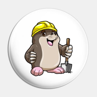 Mole with Helmet & Shovel Pin