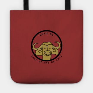 Small Portrait of a Gold Ox for Year of the Ox 2021 Tote