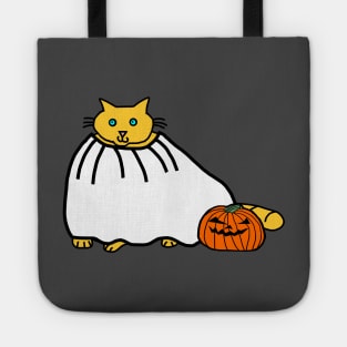Chonk Cat Getting Ready for Halloween Horror Tote