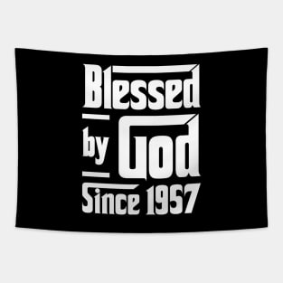 Blessed By God Since 1957 Tapestry