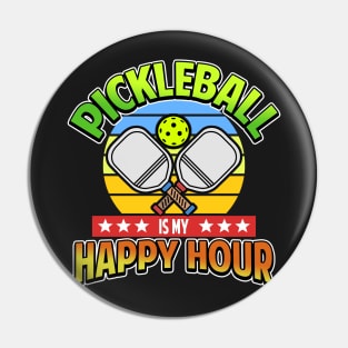 Pickleball Gifts Pickleball is my Happy hour Pin