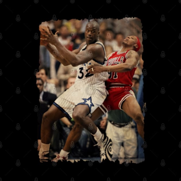 Shaquille O'Neal vs Dennis Rodman, NBA Finals Vintage by CAH BLUSUKAN