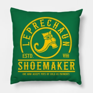 Leprechaun Shoemaker (Gold) Pillow