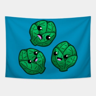 Kawaii Brussel Sprouts Tapestry