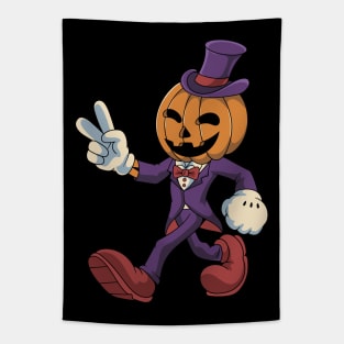 Funny Pumpkin Halloween Tapestry