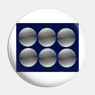 Six geaodesic spheres Pin