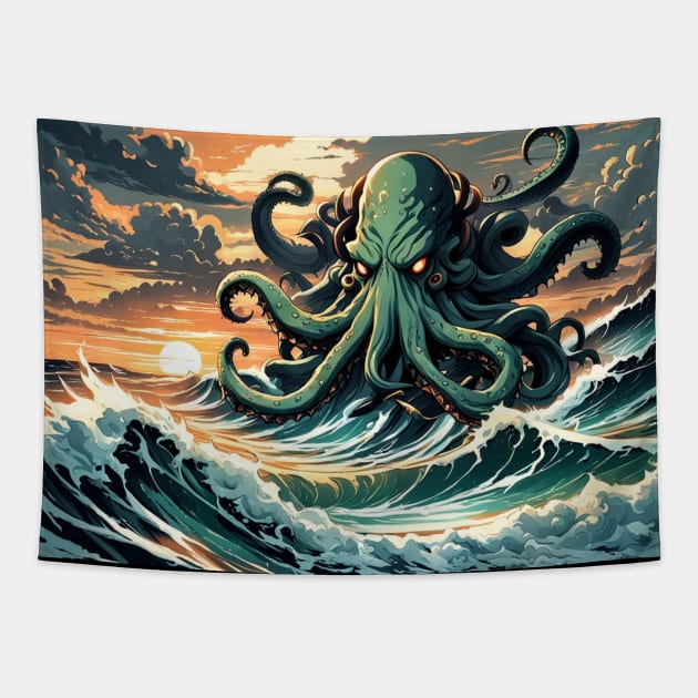 Cthulhu Rising Tapestry by GTC_Design