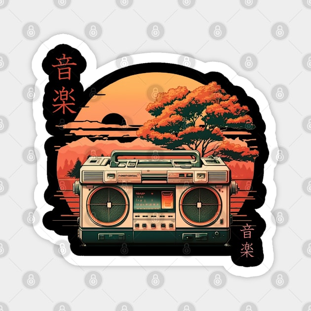 Boombox 80s Magnet by bmron