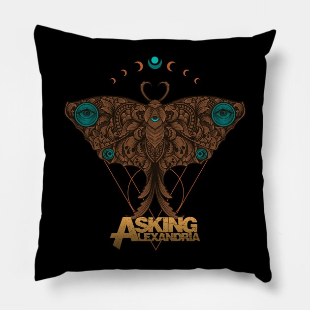 Butterfly Vintage (Asking Alexandria) Pillow by wide xstreet