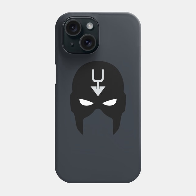 Black Bolt Mask Phone Case by Minimalist Heroes